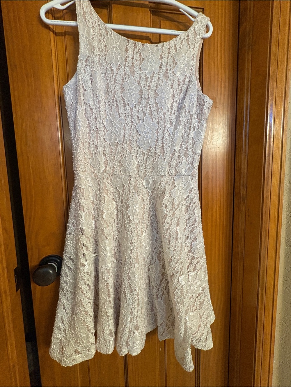 Juniors Ivory Lace Dress Fit-and-Flare Speechless 11